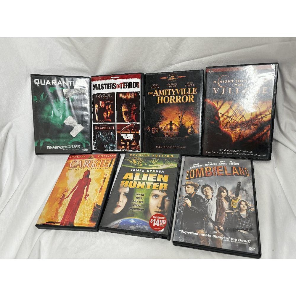 Horror Movie Lot 7 Dvds 10 Movies‎ Clean Discs All Working Great!